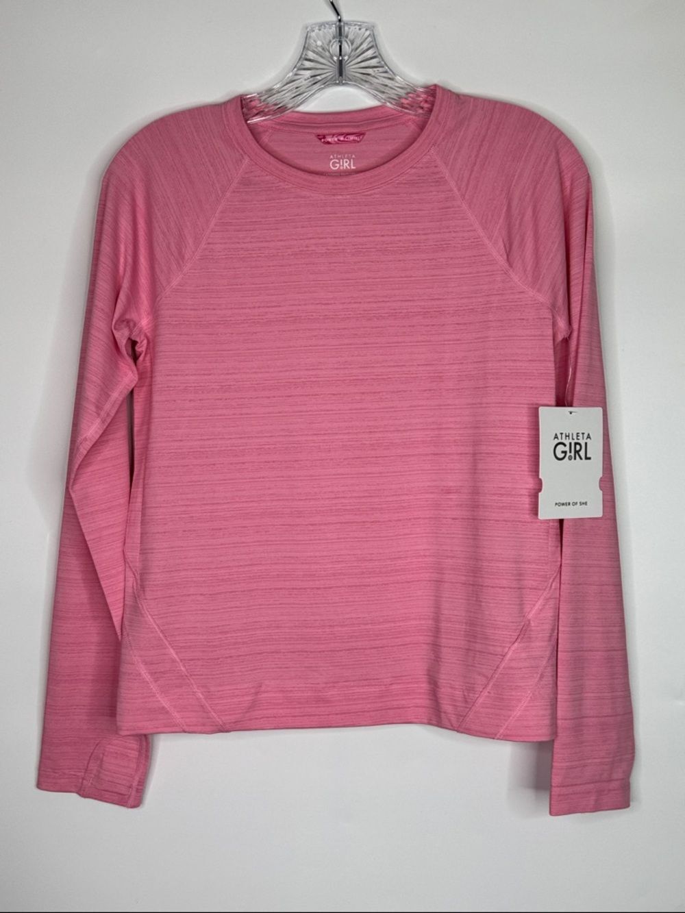 Athleta Catching Rays UPF Pink Long Sleeve Shirt Size XL Girls NWT